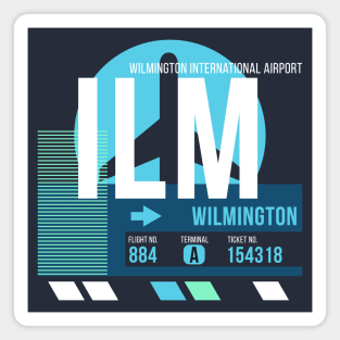 Wilmington (ILM) Airport // Sunset Baggage Tag Magnet